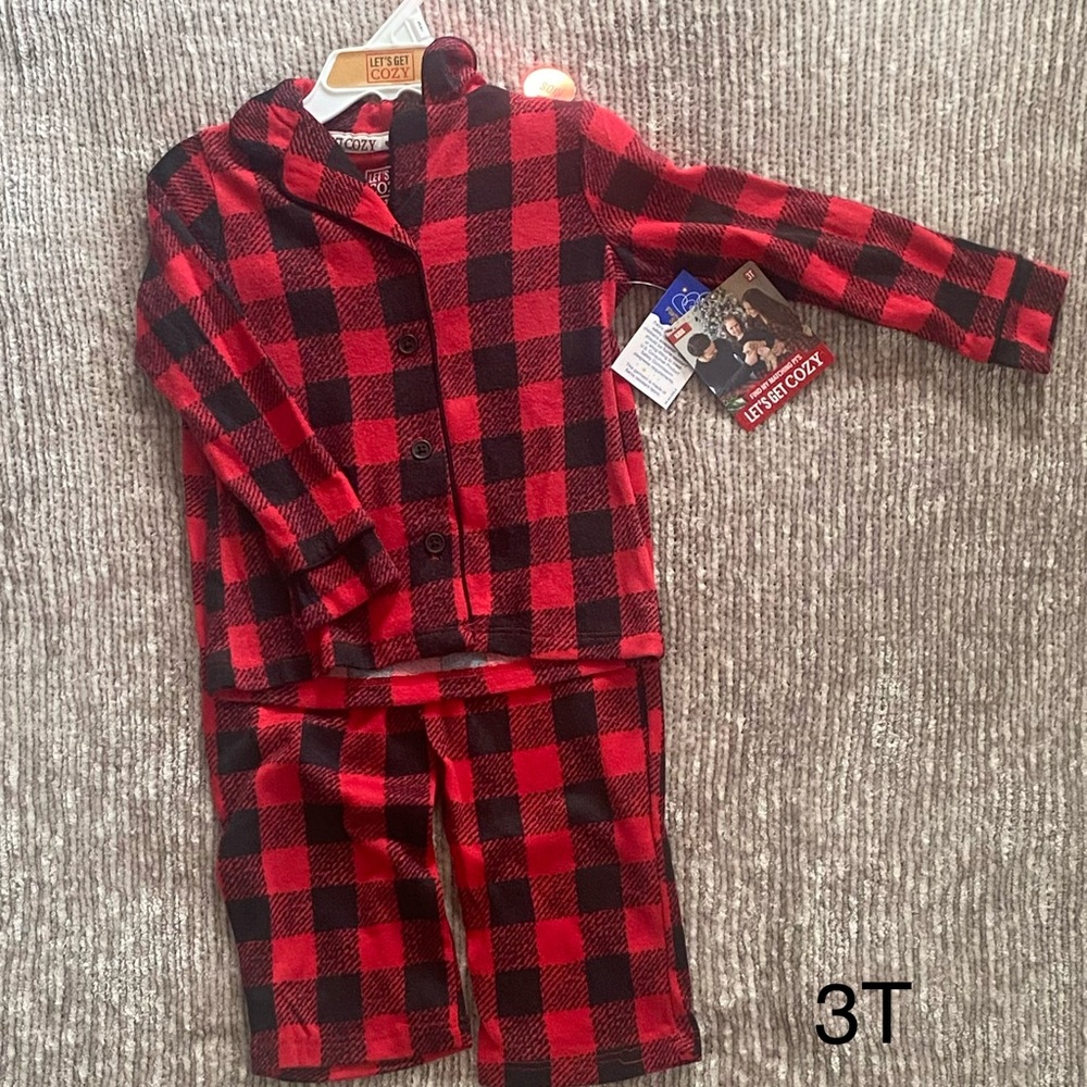 Red and Black Checkered Pajama Set